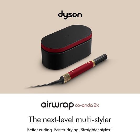 Dyson Airwrap Co-anda2x™ multi-styler and dryer Red Velvet / Gold for volume and smooth hair.