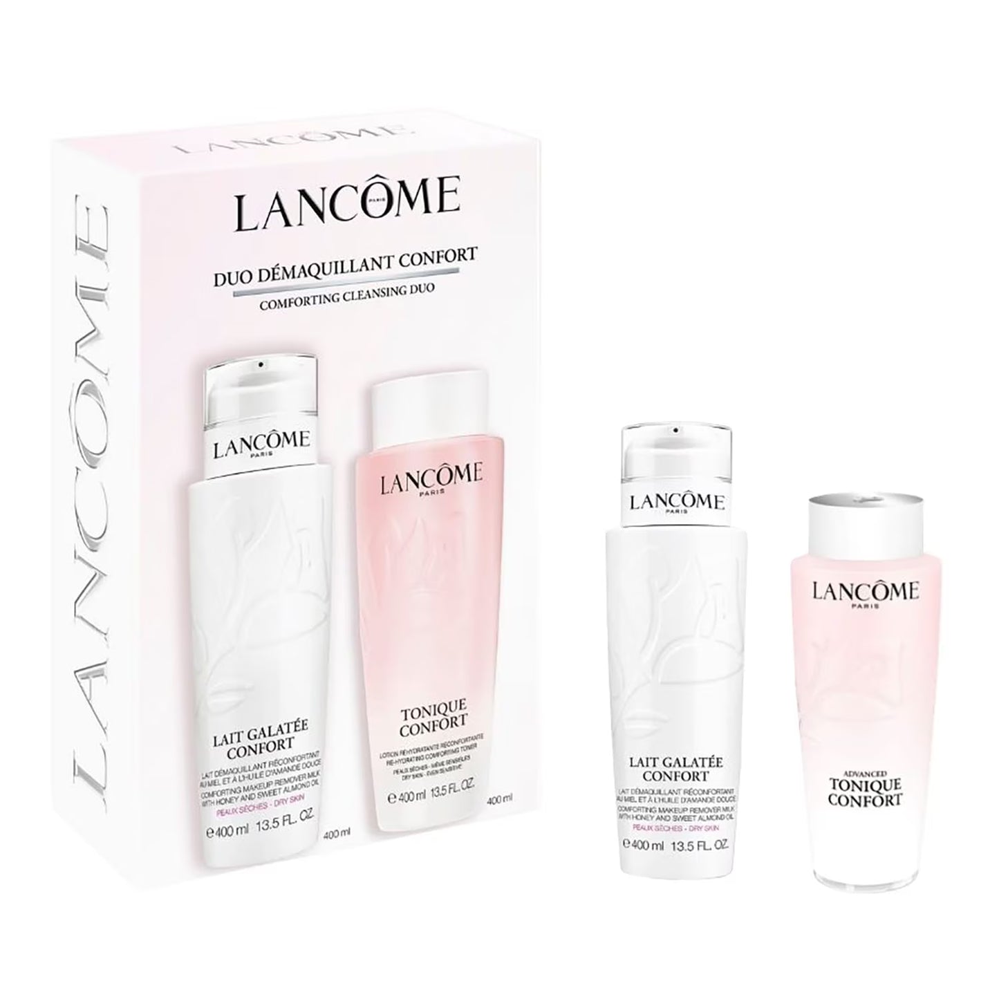 Lancôme Confort Galatee Cleansing Set 400ml + 400ml for hydrated glowing skin