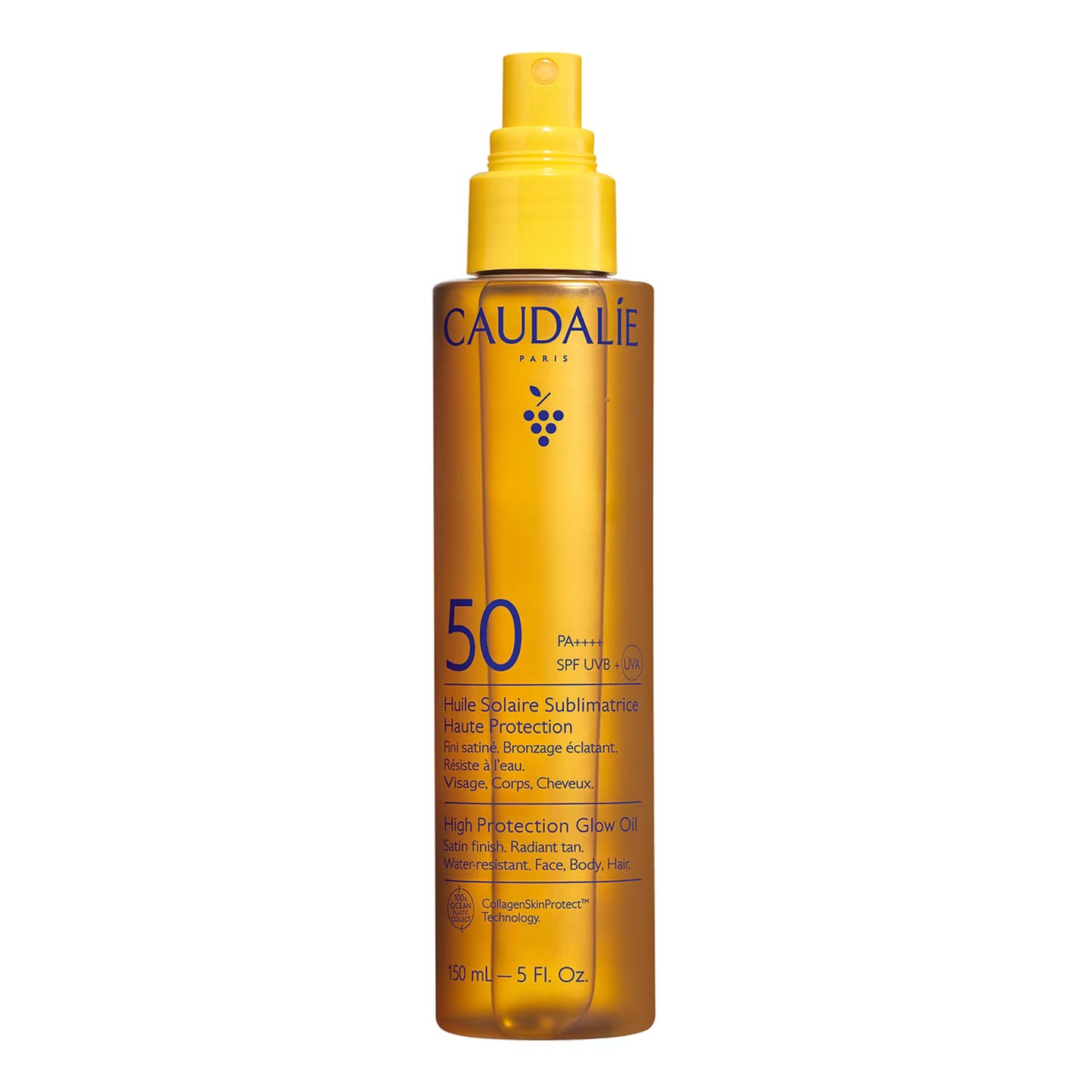 New Caudalie High Protection Glow Oil SPF50 150ml for glowing skin