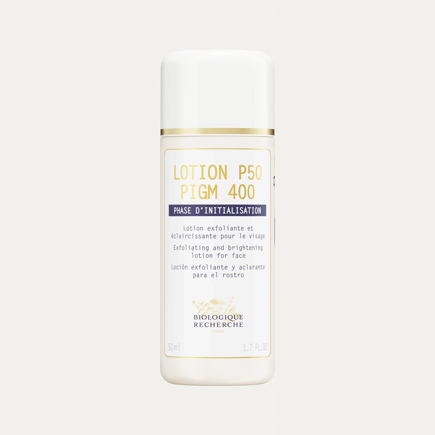 Lotion P50 PIGM 400 skincare for glowing skin and hydration.
