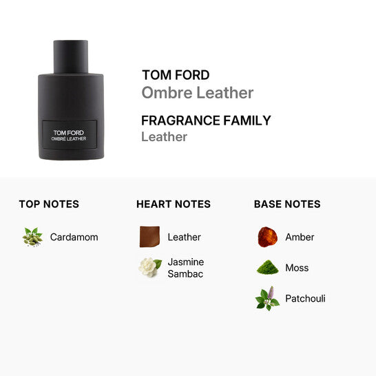 Tom Ford Ombre Leather Eau de Parfum Spray 3.4 oz, luxurious leather fragrance.