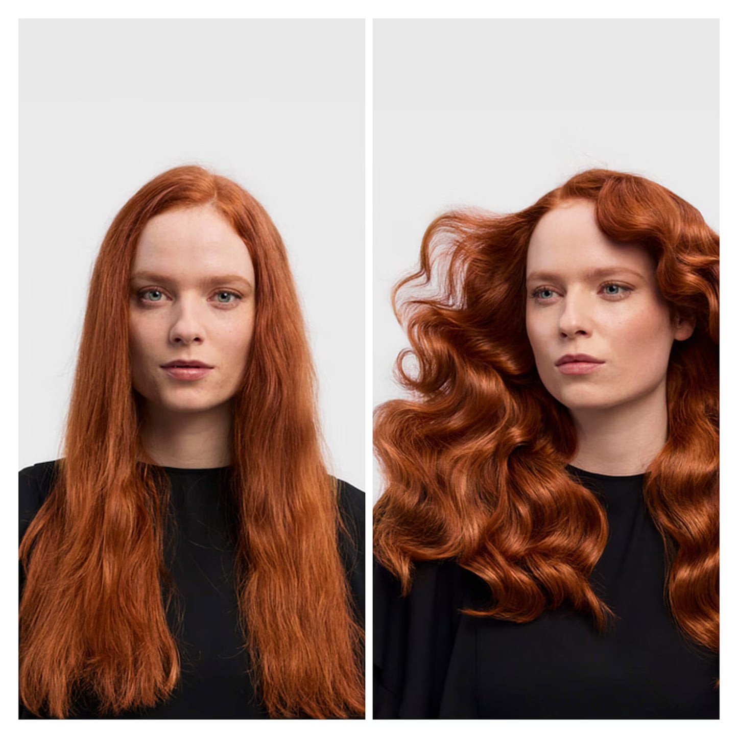 Airwrap i.d. - multi-styler straight to wavy hair transformation.