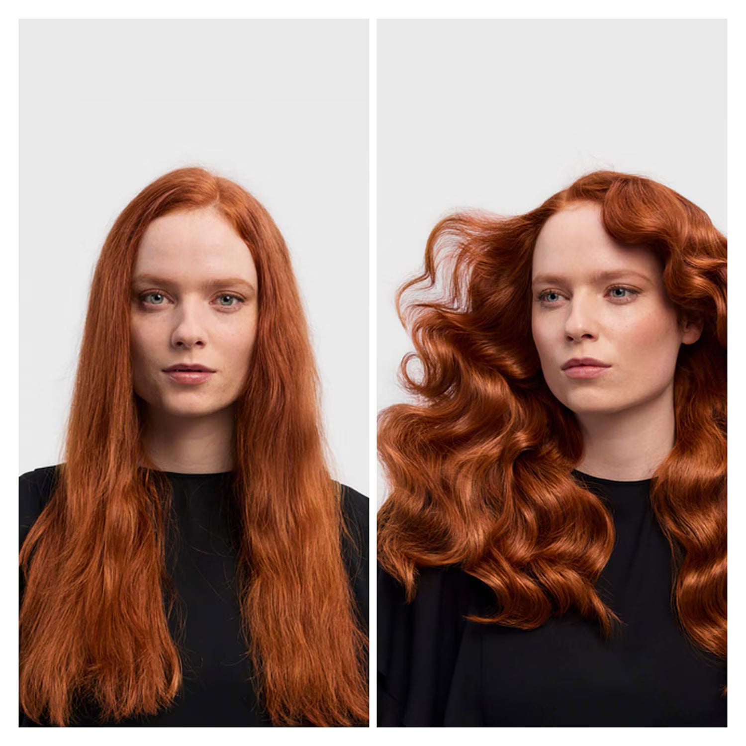Airwrap i.d. - multi-styler straight to wavy hair transformation.