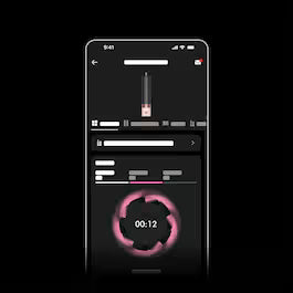 Airwrap Co-anda2x™ - Straight to Wavy Hair Dryer Multi-styler app interface showing timer and controls.