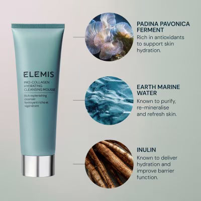 ELEMIS Pro-Collagen Hydrating Cleansing Mousse 125ml for enhanced hydration and glowing skin.