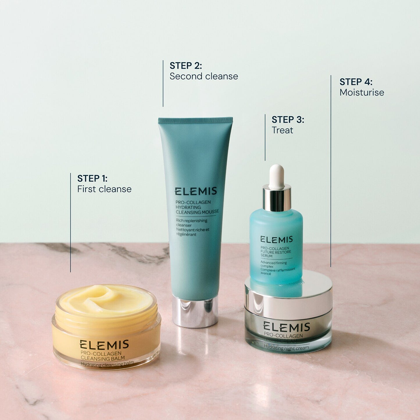 ELEMIS Pro-Collagen Hydrating Cleansing Mousse 125ml for luxurious hydration