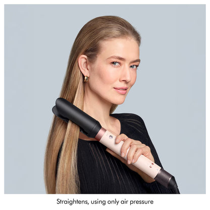 Dyson Airwrap Co-anda2x™ multi-styler and dryer Red Velvet / Gold, smooth hair with air pressure.
