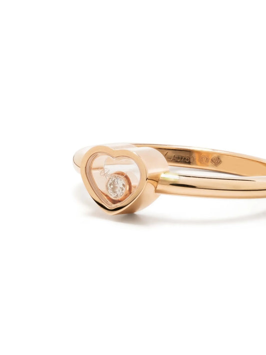 Chopard 18kt rose gold My Happy Heart diamond ring