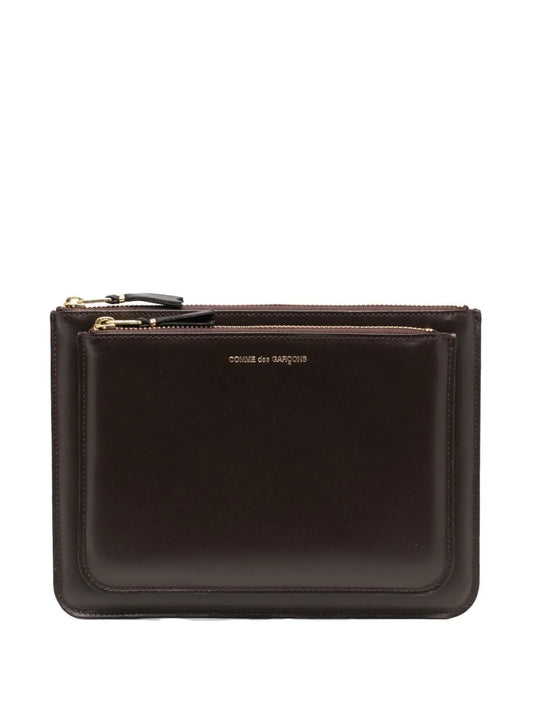 Comme  Wallet  double-compartment leather wallet