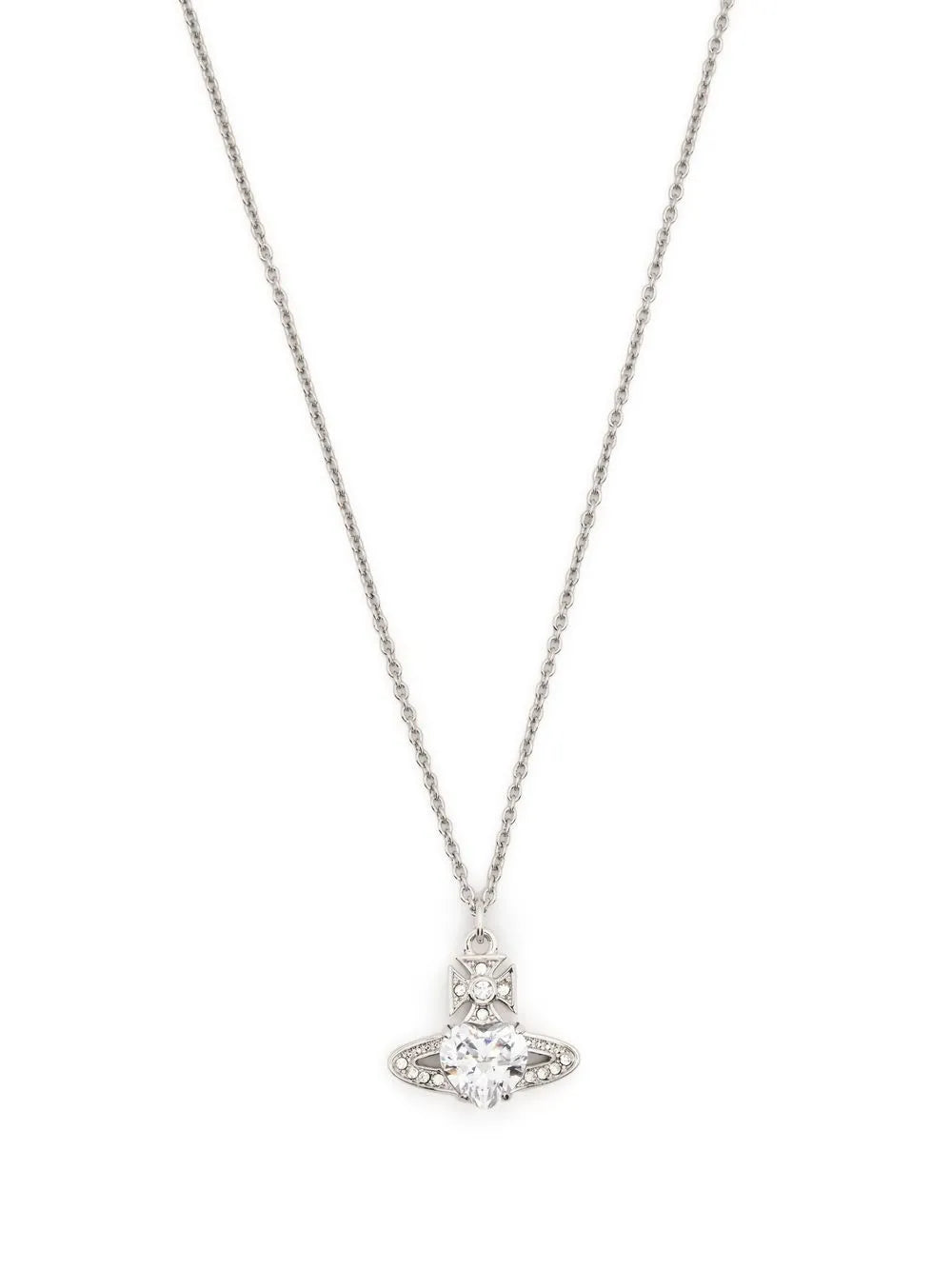 Vivienne Westwood Ariella Silver Orb Charm Necklace with Delicate Chain