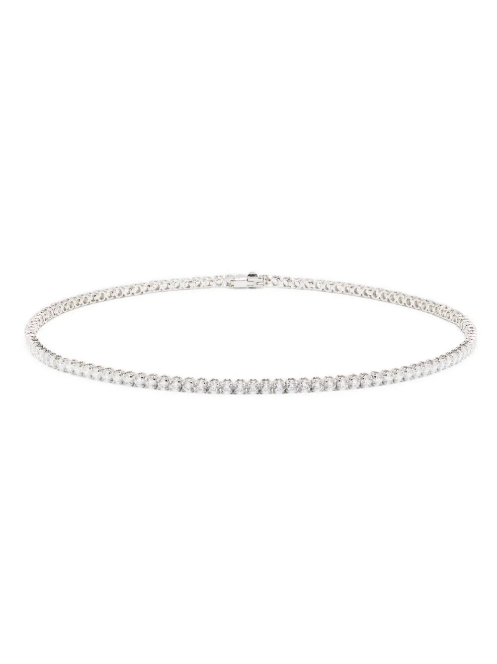 Swarovski Matrix Tennis Necklace White Rhodium Crystal Embellished Clasp