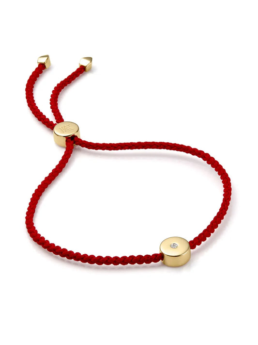 Monica Vinader Recycled Gold Adjustable Rope Detail Bracelet