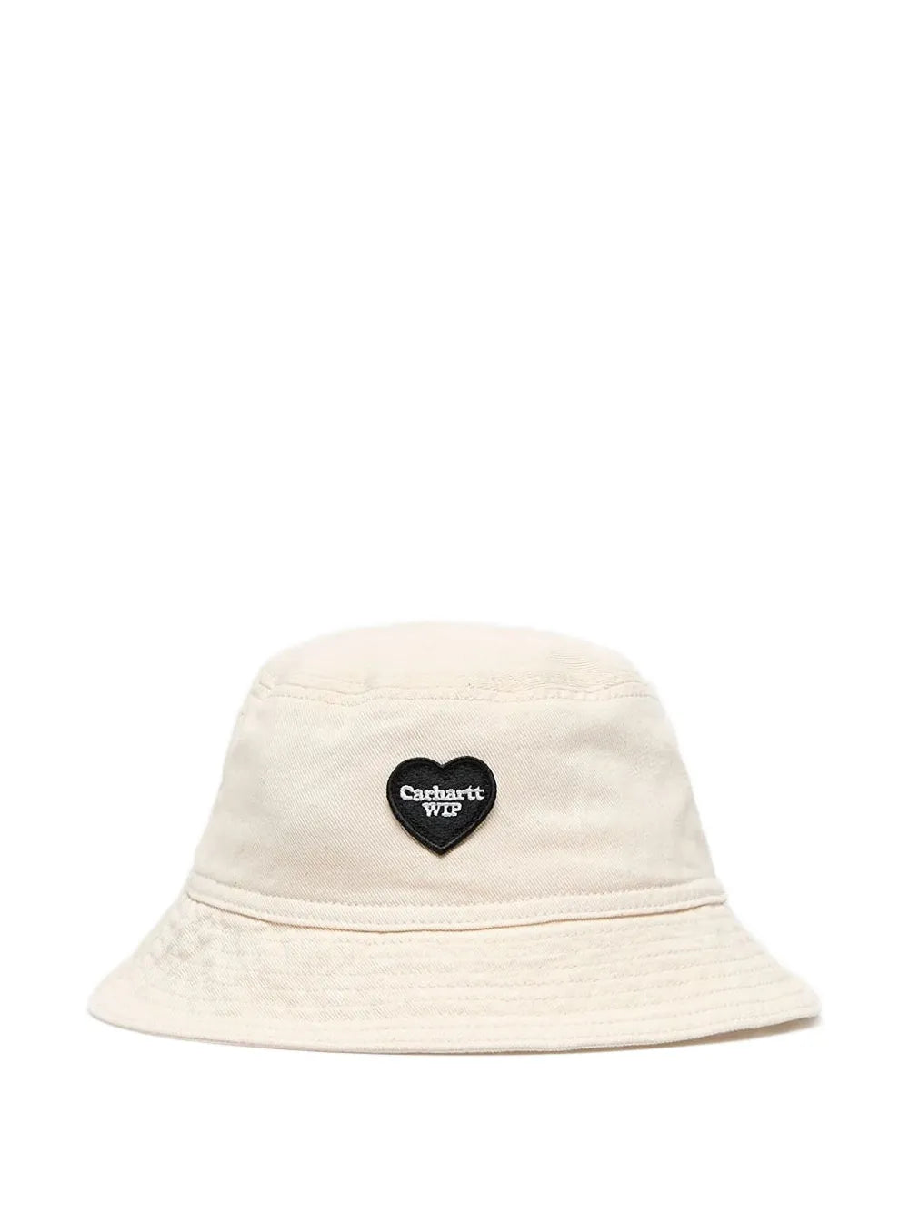 Carhartt WIP Drewe White Cotton Bucket Hat Narrow Brim Logo