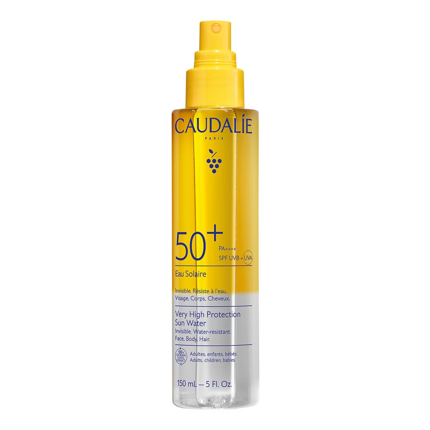 New Caudalie Vinosun Very High Protection Sun Water SPF50+ 150ml, ultra-light sun protection for glowing skin.