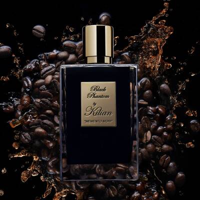 Kilian Paris Black Phantom Eau de Parfum, rich coffee scent, luxurious fragrance.