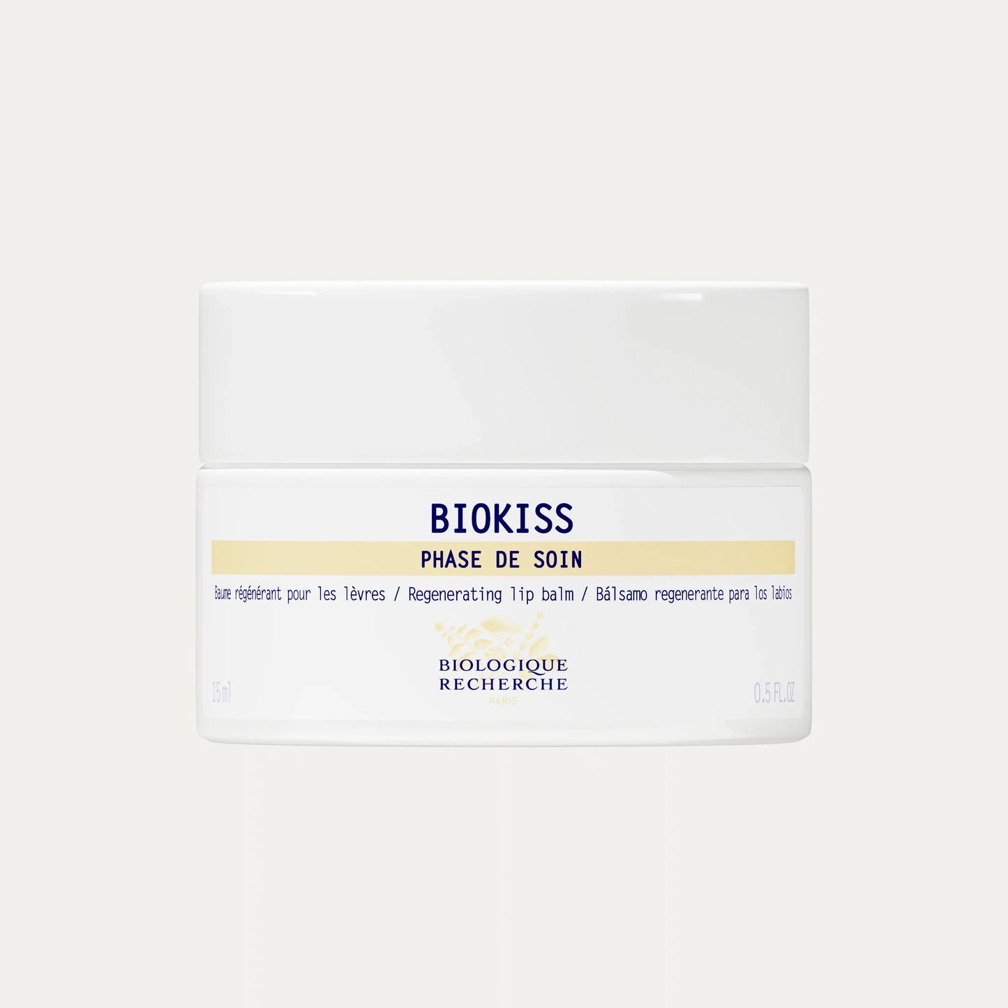Biokiss regenerating lip balm for hydrated, smooth lips.
