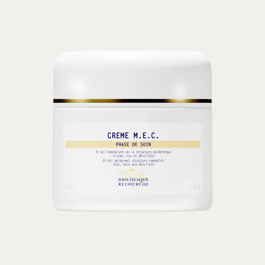 M.E.C. Youth Renew Cream for glowing skin and hydration.