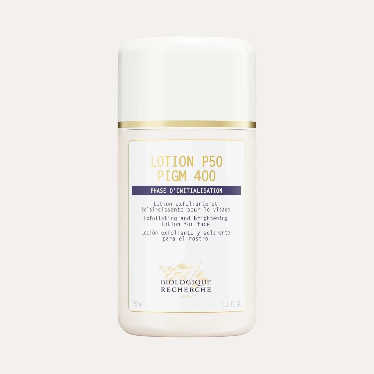 Lotion P50 PIGM 400, exfoliating lotion for glowing skin.