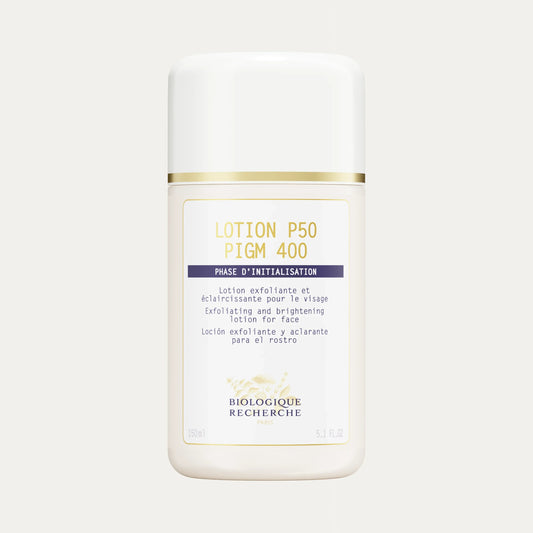 Lotion P50 PIGM 400, exfoliating lotion for glowing skin.