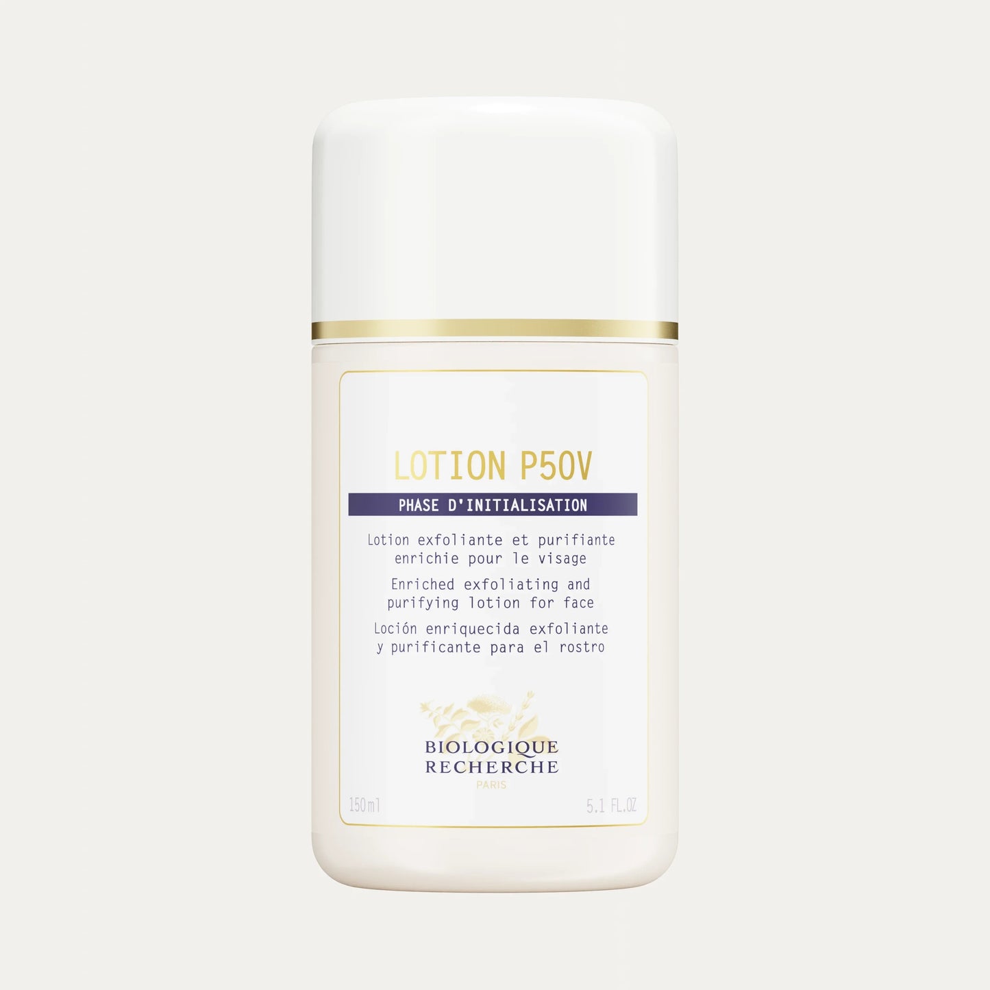 Lotion P50V, exfoliating face lotion for glowing skin and hydration.