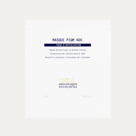 Masque PIGM 400 brightening face mask for glowing skin.
