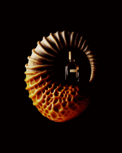 BERGAMASK perfume extract in a decorative seashell.