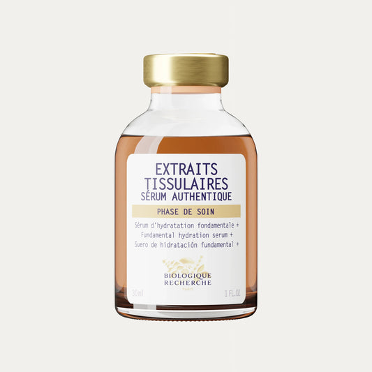 Extraits Tissulaires face serum for hydration and glowing skin.