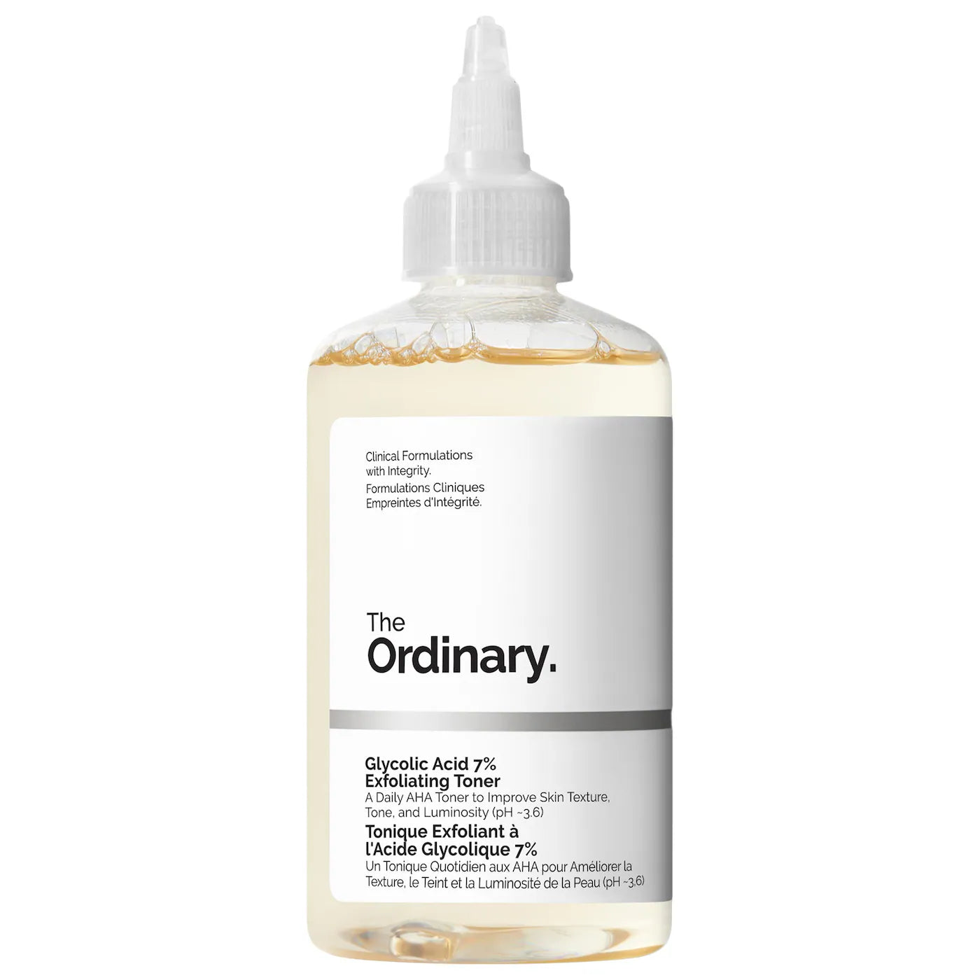 Glycolic Acid 7% Exfoliating and Brightening Daily Toner for glowing skin.