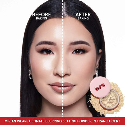 Mini Ultimate Blurring Setting Powder: Smooth skin, flawless finish.