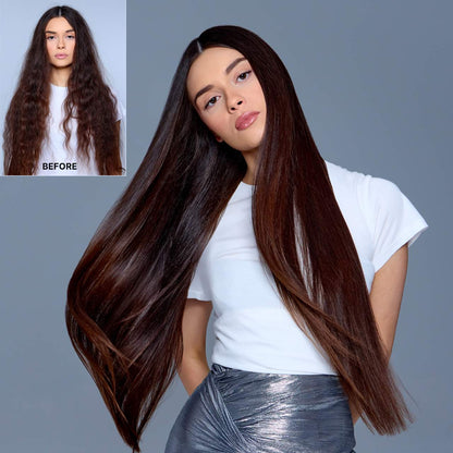 Dream Coat Supernatural Treatment Spray for Frizzy Hair before and after results.
