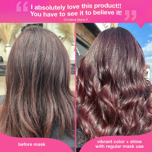 Mini Leave-In Molecular Repair Hair Mask transforms dull hair to vibrant shine.