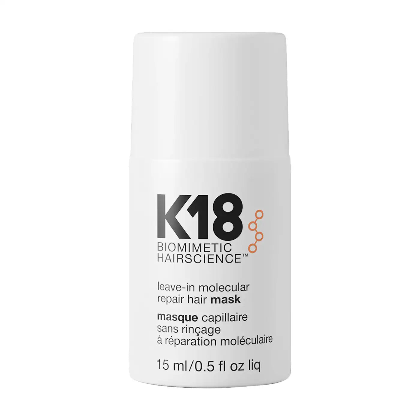 Mini Leave-In Molecular Repair Hair Mask for restoring smooth hair.
