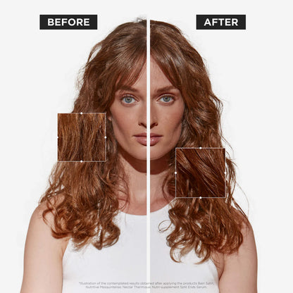Nutritive 8H Magic Night Hair Serum for Dry Hair before and after results
