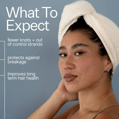 Microfiber Hair Towel for fewer knots and hair protection