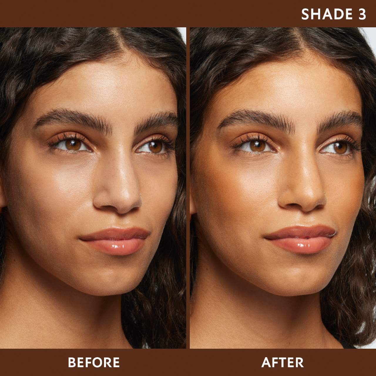 All Hours 24H Hyper Sunkissed Glow Bronzer before and after glowing skin