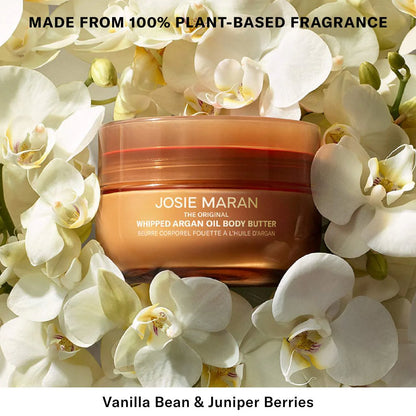 Vanilla Vibezzz - Whipped Argan Oil Refillable Firming Body Butter Jar hydrates for glowing skin.