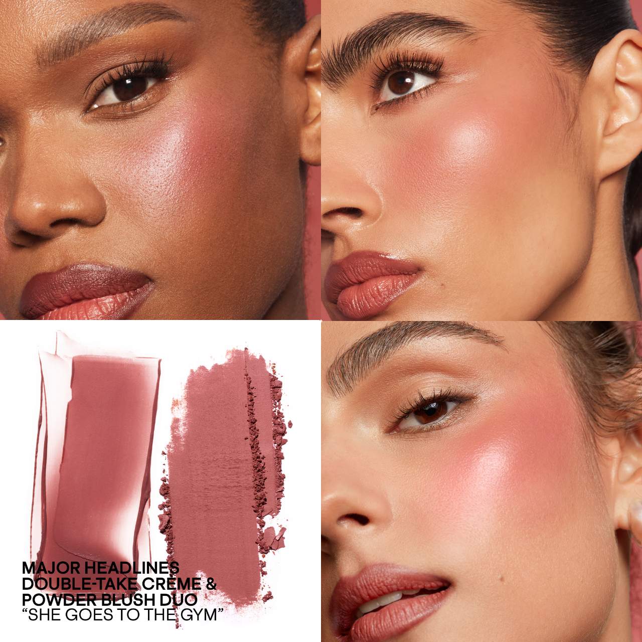 Major Headlines Double-Take Crème & Powder Blush Duo for radiant skin