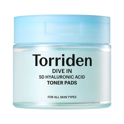 DIVE IN 5D Hyaluronic Acid Toner Pads for Deep Hydration & Exfoliation