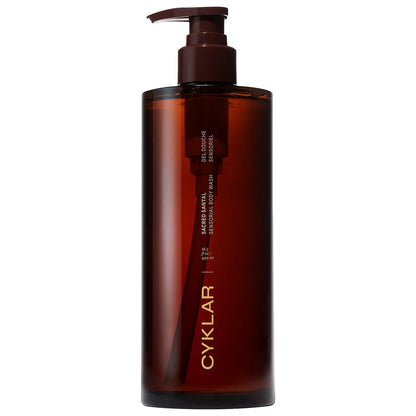 Sacred Santal Sensorial Body Wash for Moisture Barrier, hydrates skin.