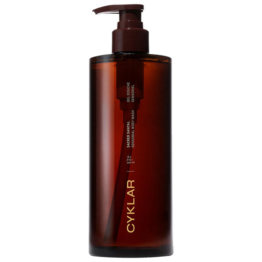 Sacred Santal Sensorial Body Wash for Moisture Barrier, hydrates skin.