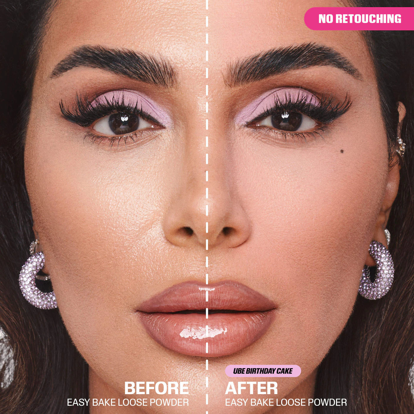 Mini Easy Bake Loose Baking & Setting Powder before and after results