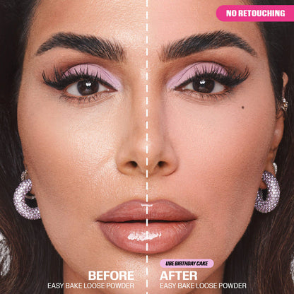 Mini Easy Bake Loose Baking & Setting Powder before and after results