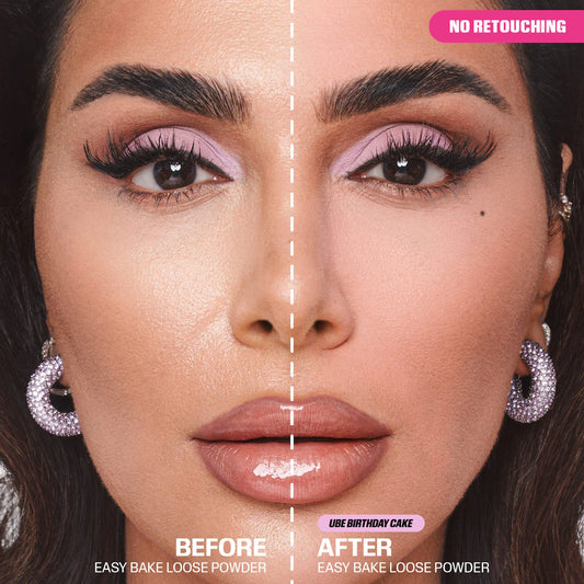 Mini Easy Bake Loose Baking & Setting Powder before and after results