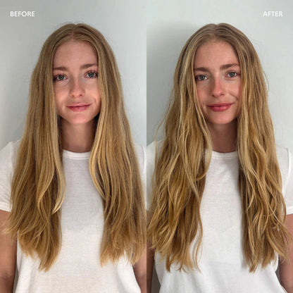 Crown Affair The Mini Air Dry Mousse Ritual Hair Set for Volume and Texture before and after hair transformation