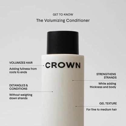 Crown Affair The Mini Air Dry Mousse Ritual Hair Set for Volume and Texture - Volumizing conditioner for fine to medium hair.