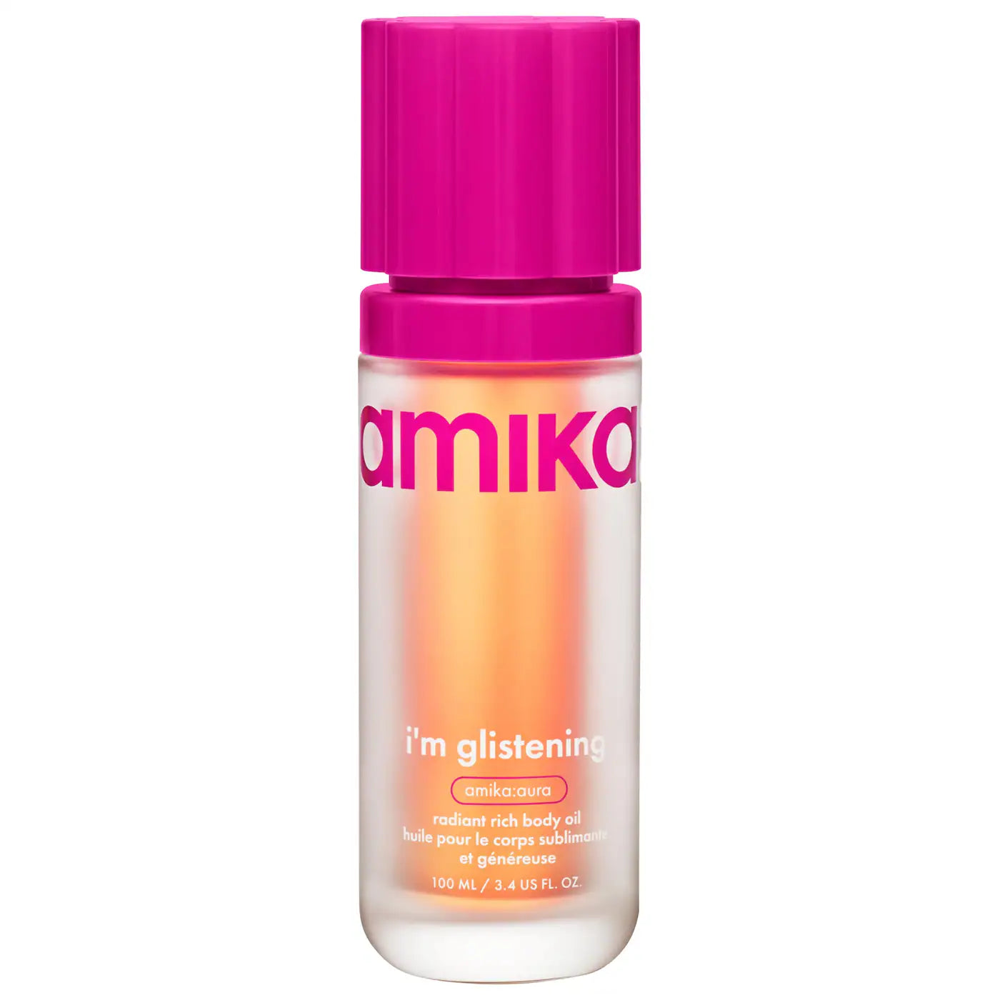 I'm Glistening Radiant Rich Body Oil for glowing skin hydration.